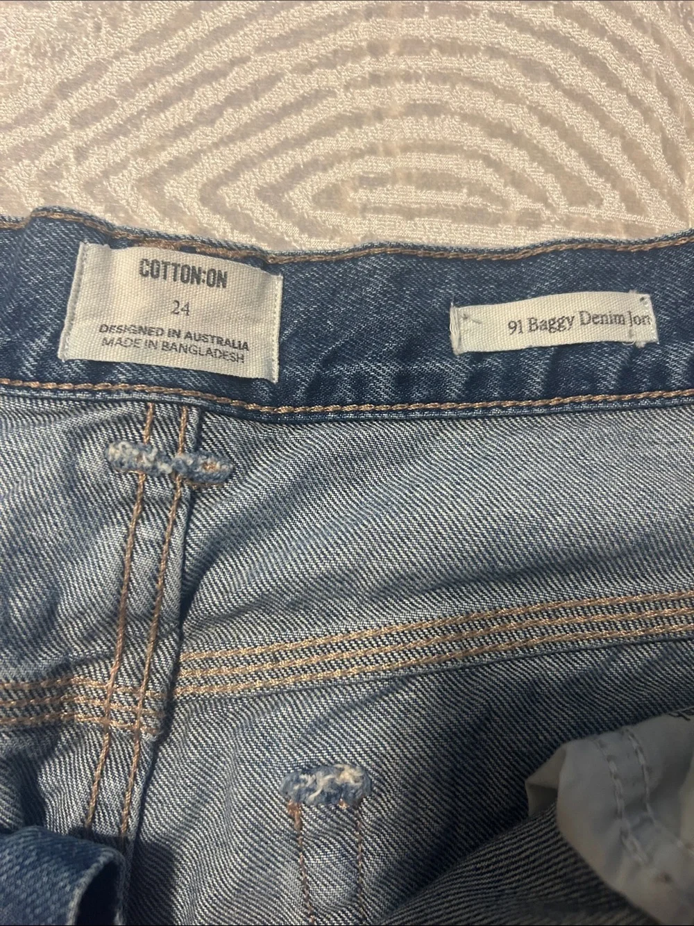 Cotton On Blue Baggy Denim Jort